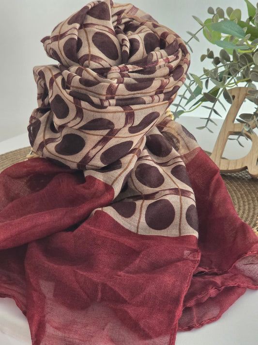 Foulard Femme Automne-Hiver Bordeaux