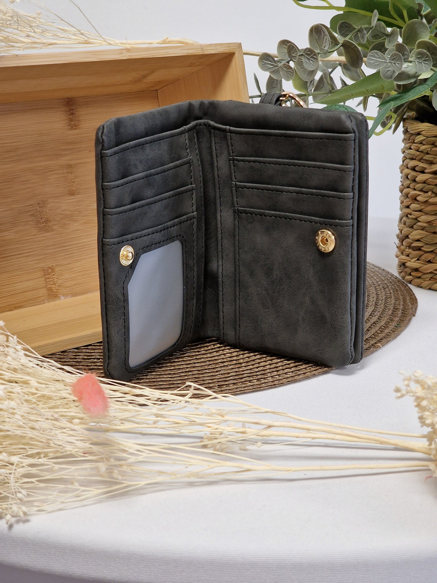 Portefeuille Noir à Fermeture