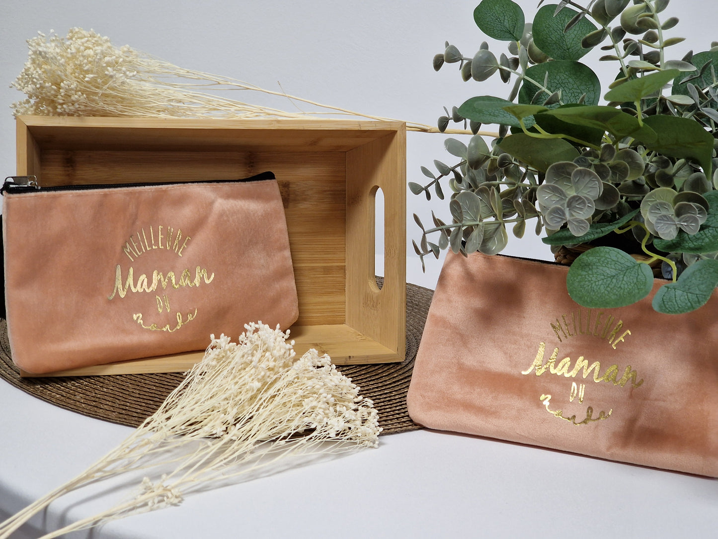 Pochette " Meilleure Maman du Monde " Pêche