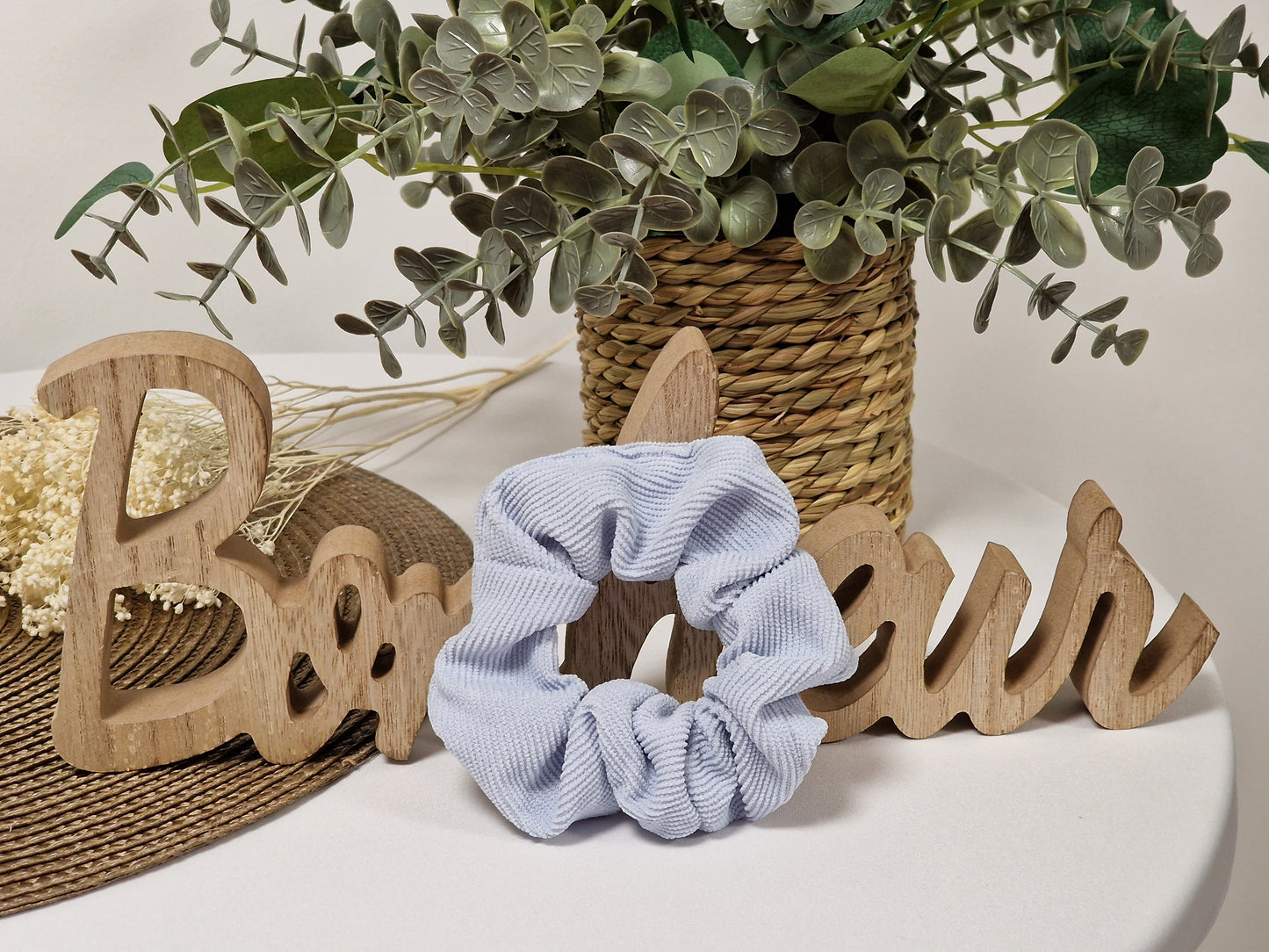 Les Accessoires à Cheveux - Chouchou Velours Bleu Ciel