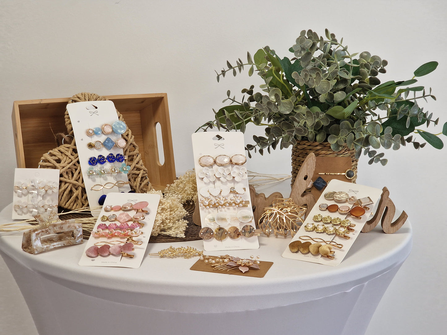 Les Accessoires à Cheveux - Lots Pince Marron Dorée