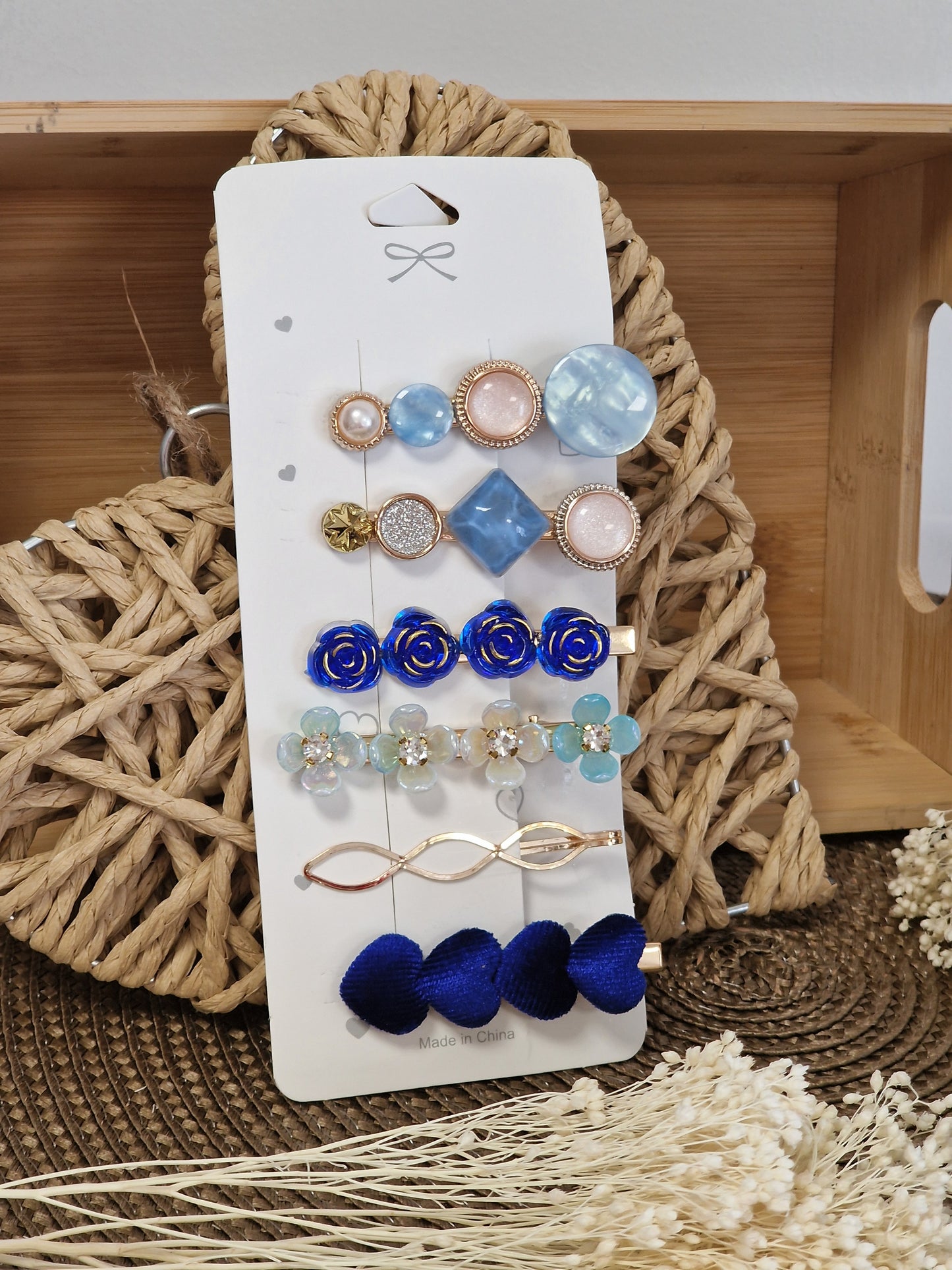Les Accessoires à Cheveux - Lots Pinces Bleu Azur