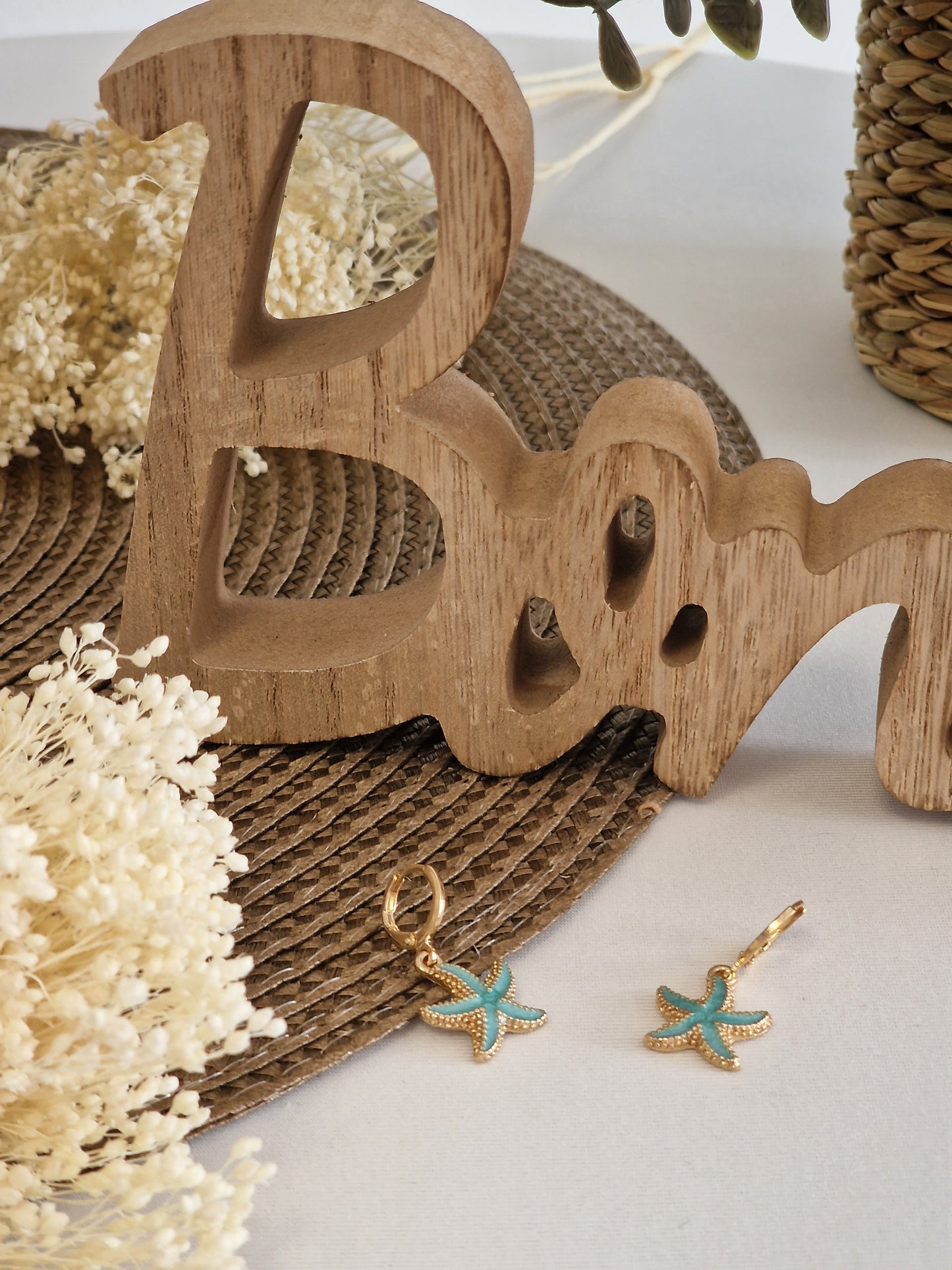Notre Collection de Bijoux - Boucle d’Oreille Pendante Etoilé