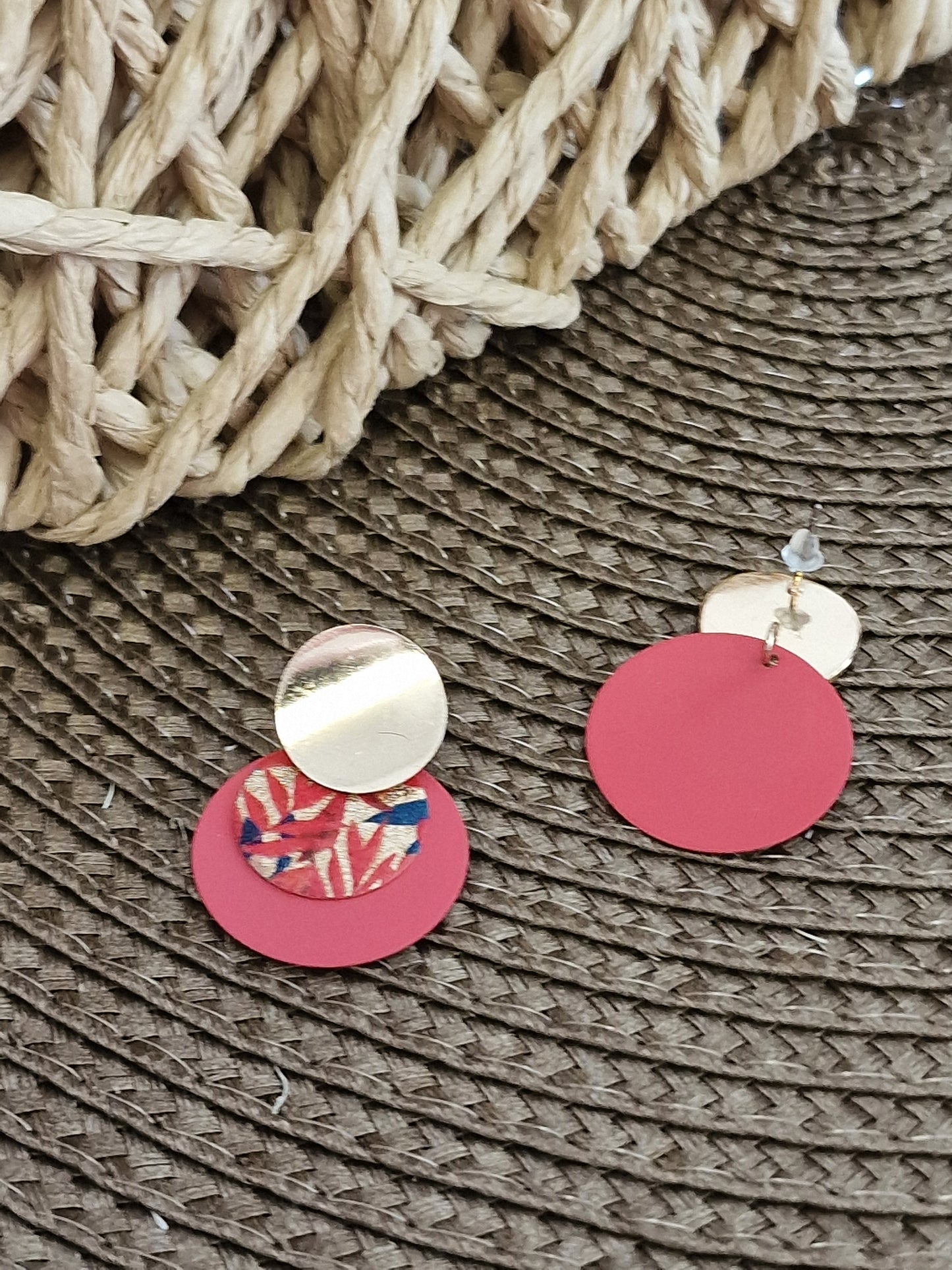 Notre Collection de Bijoux - Boucle d'Oreille Fantaisie Corail