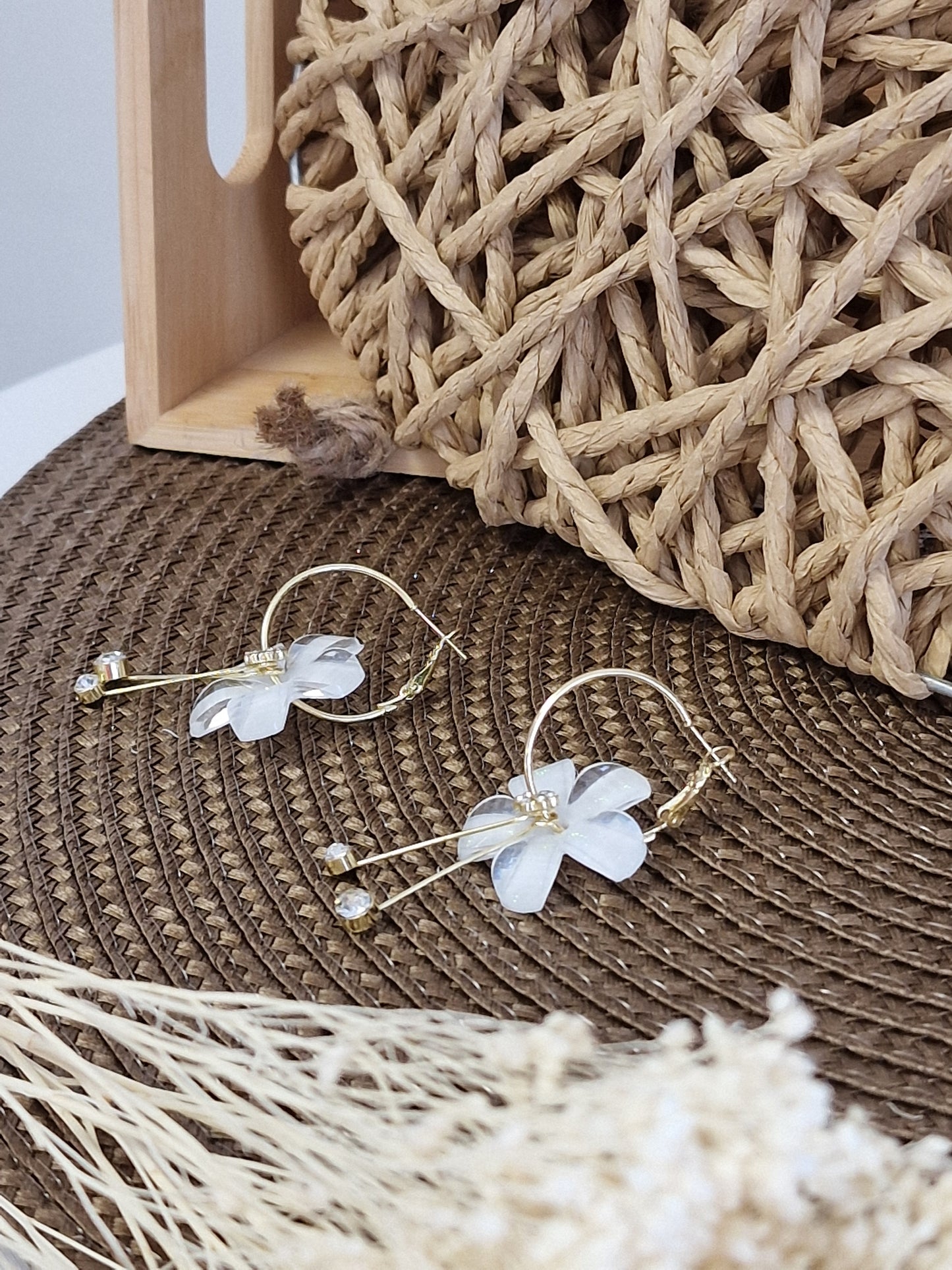 Notre Collection de Bijoux - Boucle d'Oreille Fantaisie à Strass