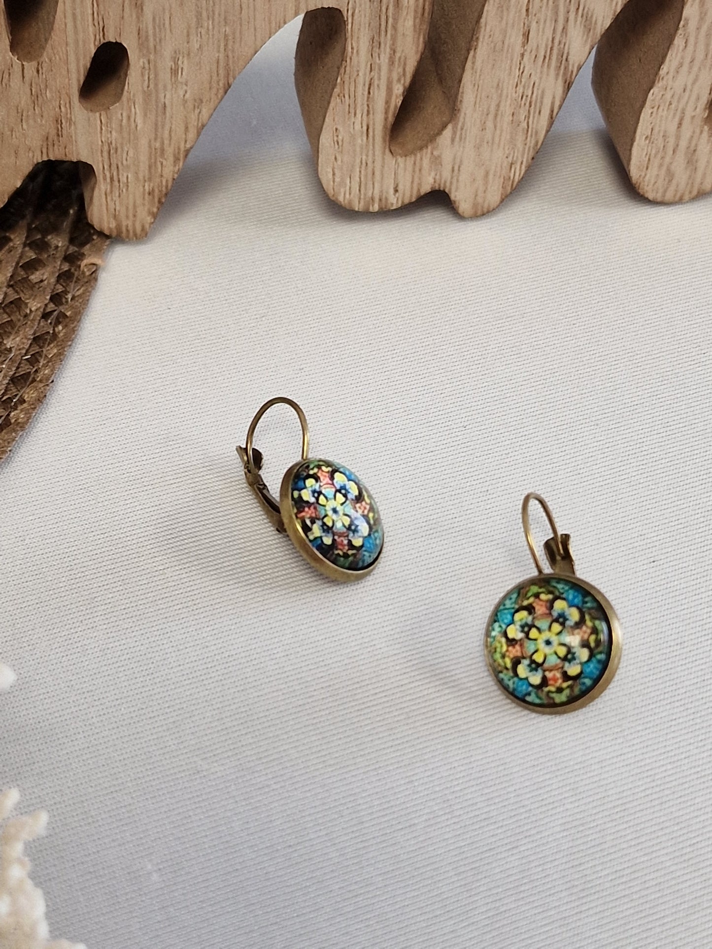 Notre Collection de Bijoux - Boucle d'Oreille Motif Géométrie