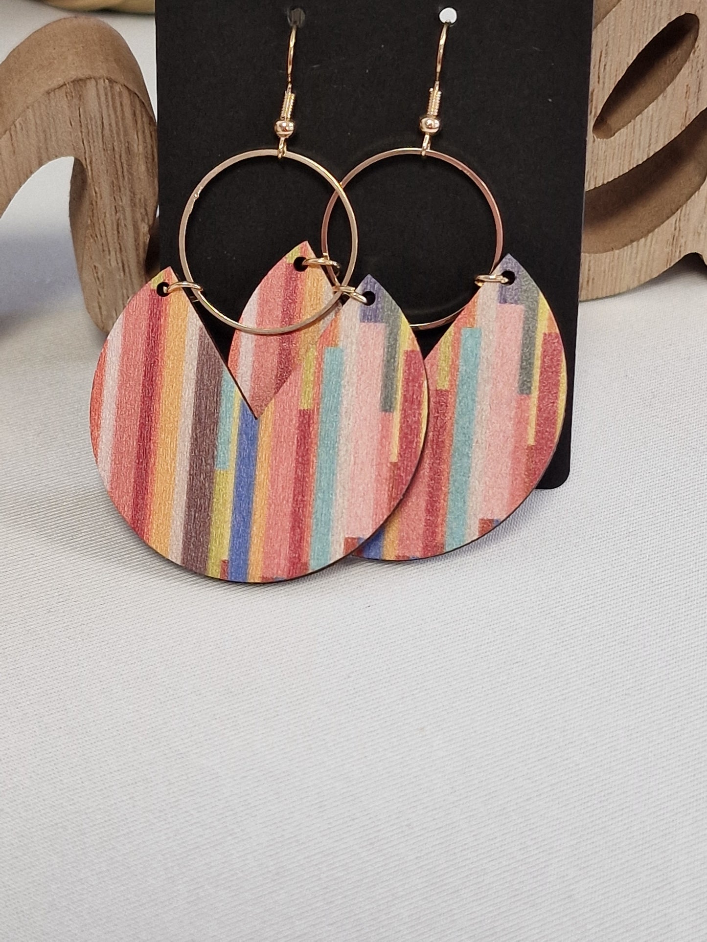 Notre Collection de Bijoux - Boucle d'Oreille Vintage Rouge Orangé