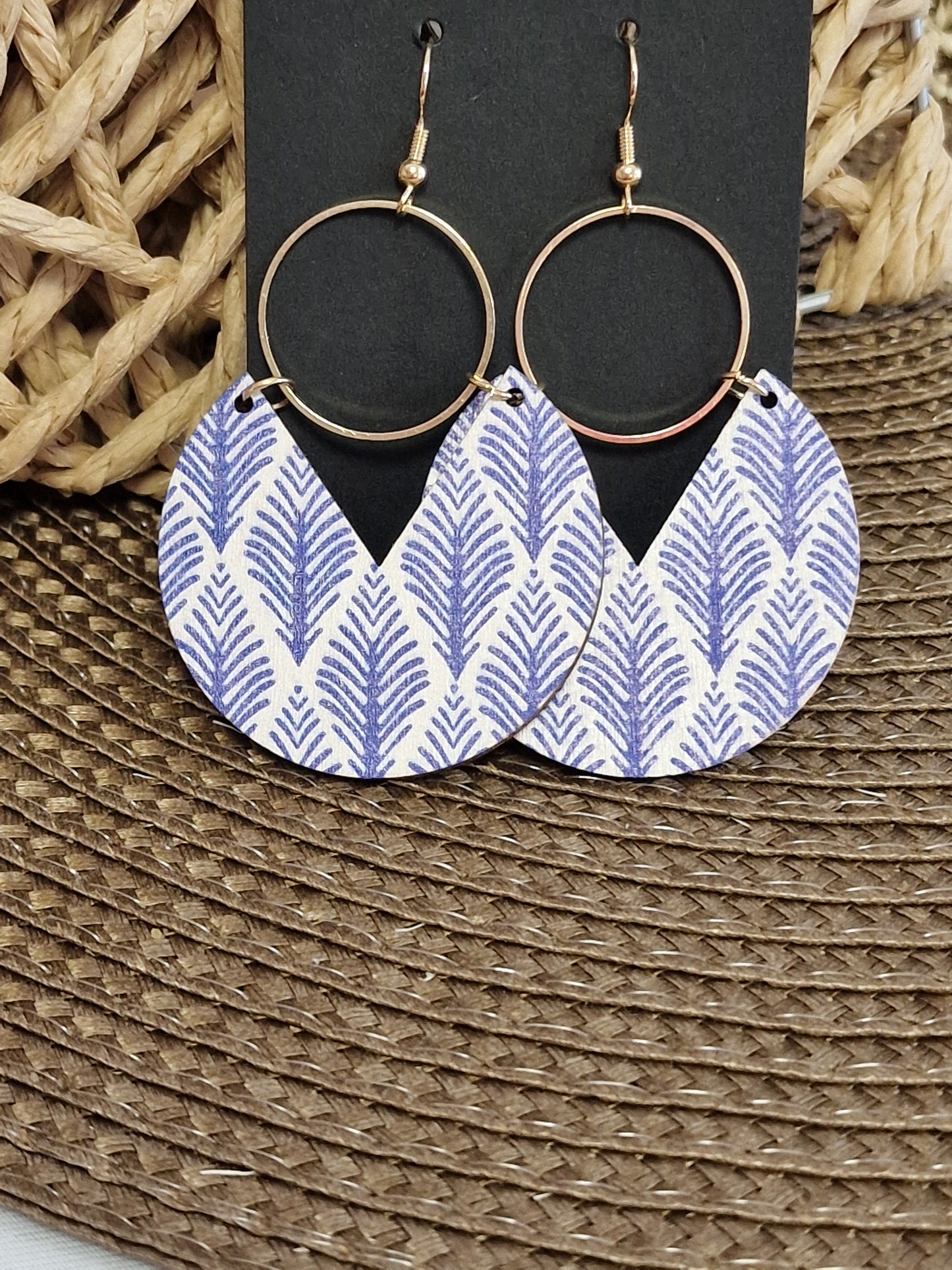 Notre Collection de Bijoux - Boucle Oreille Vintage Bleu