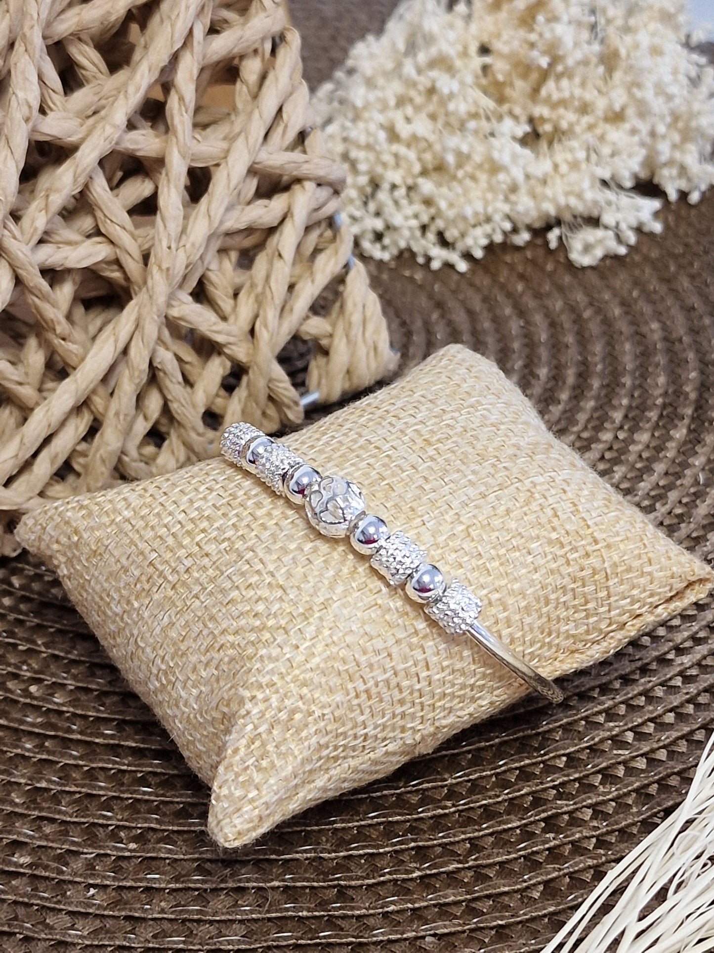 Notre Collection de Bijoux - Bracelet Argenté Perle