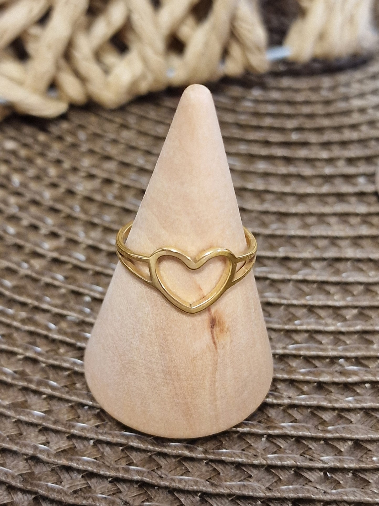 Notre Collection de Bijoux - Bague Ado Cœur Doré