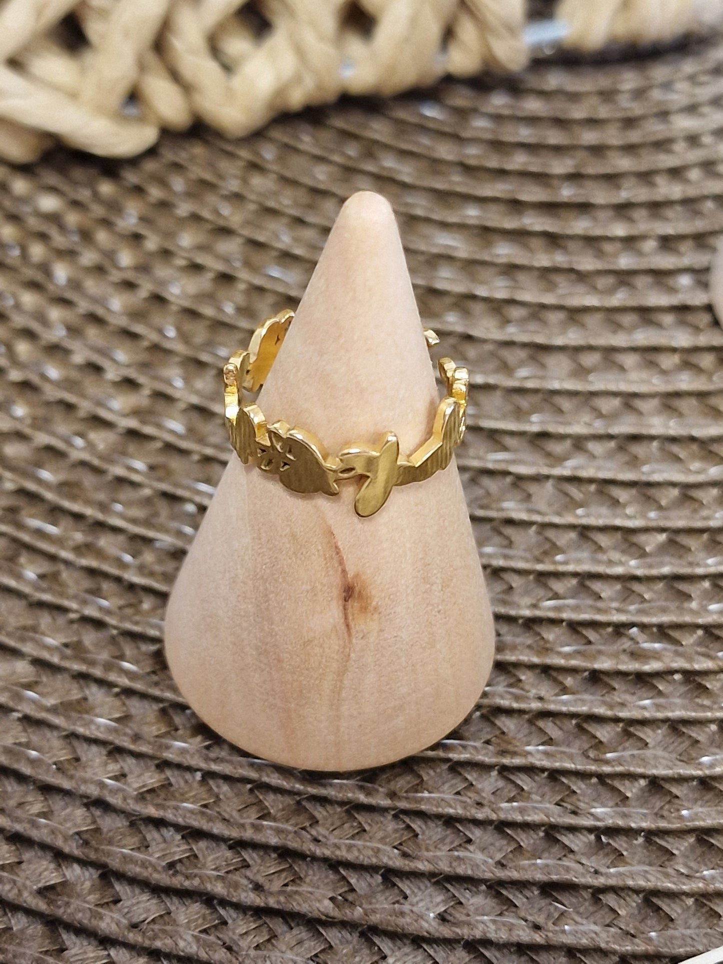 Notre Collection de Bijoux - Bague Ado Papillon Doré