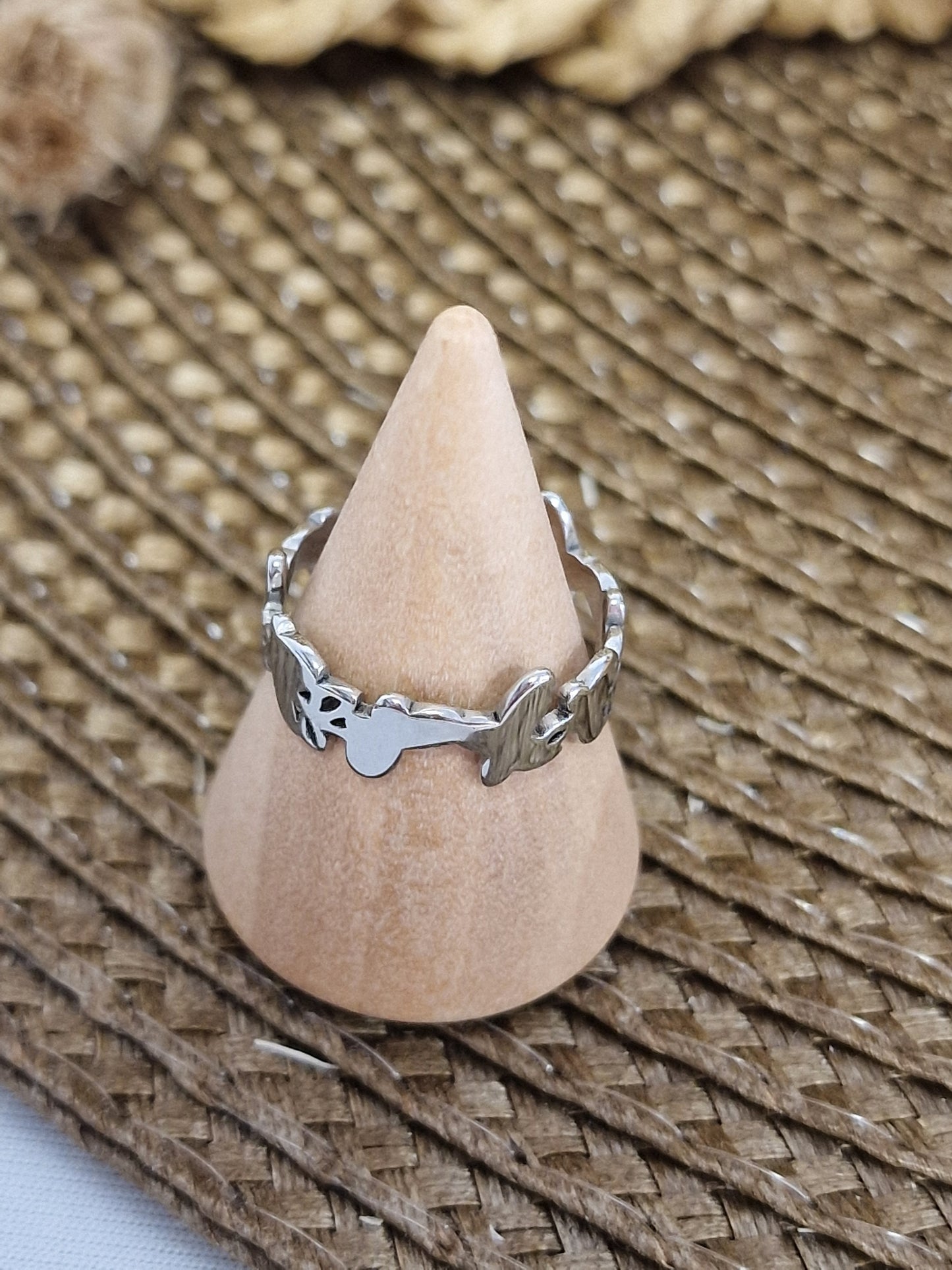 Notre Collection de Bijoux - Bague Ado Papillon Argenté