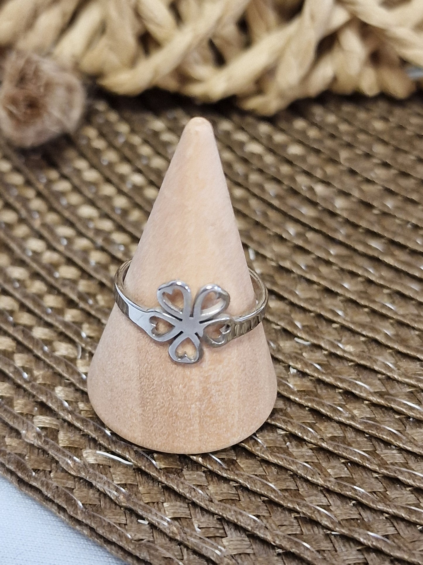 Notre Collection de Bijoux - Bague Ado Fleur Argenté