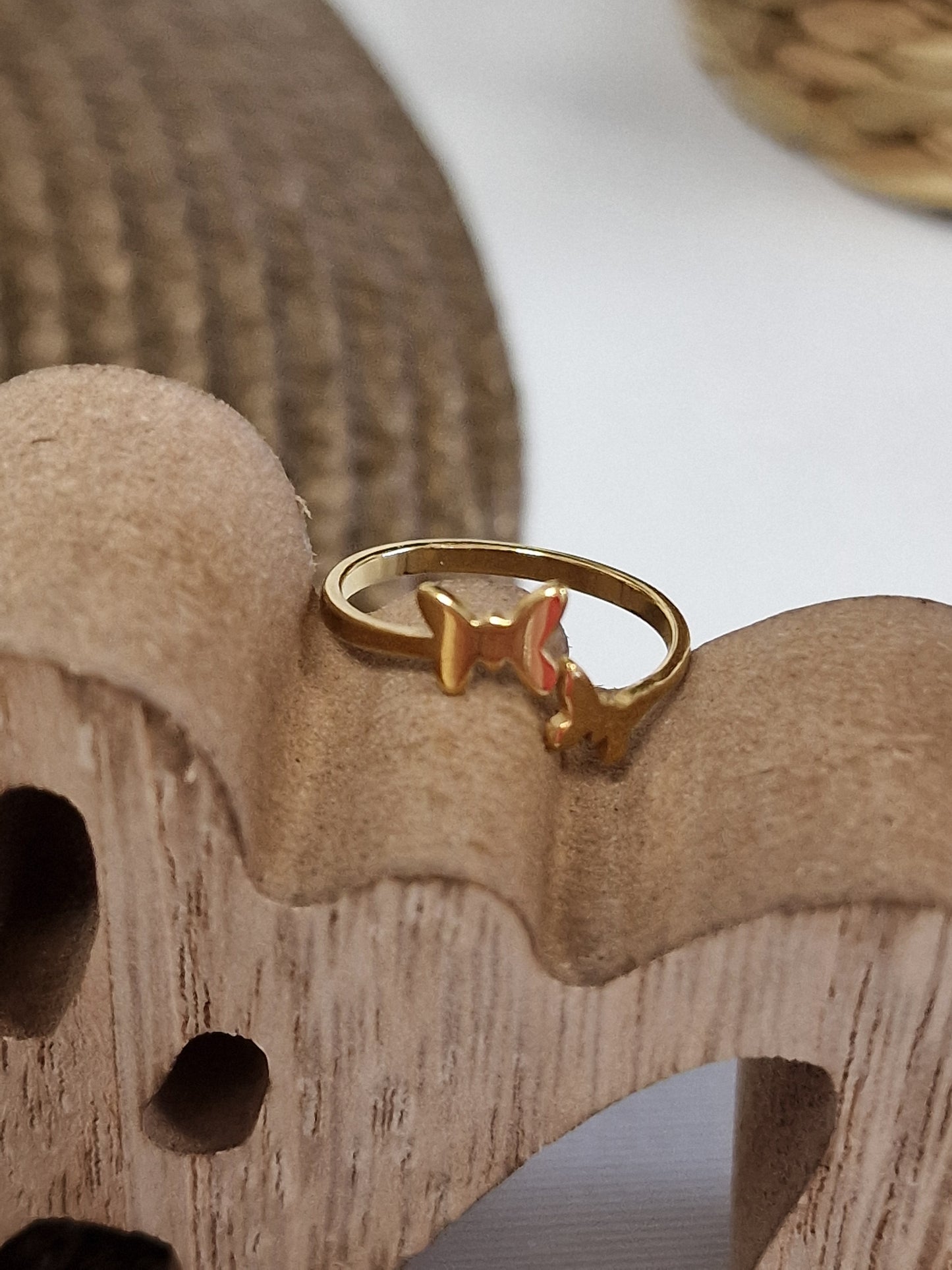 Notre Collection de Bijoux - Bague Ado Papillon Doré