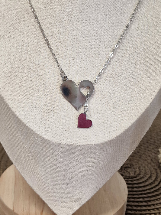 Notre Collections de Bijoux - Pendentif Cœur Argenté