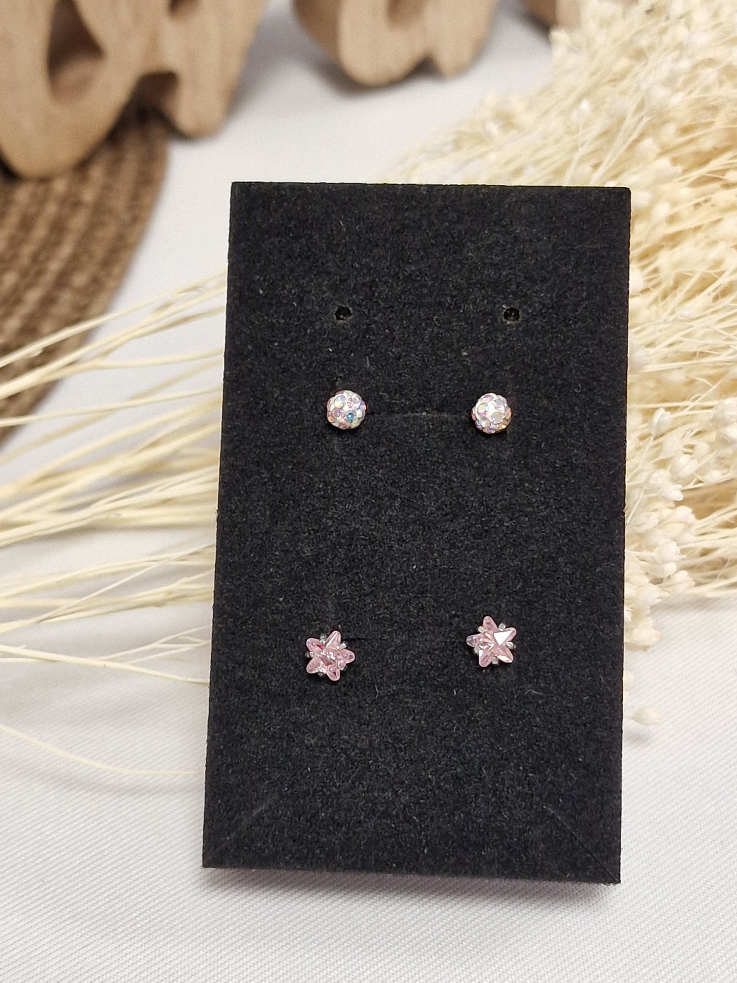 Notre Collection de Bijoux - Lots Boucles d'Oreille Enfant Ronde et étoile