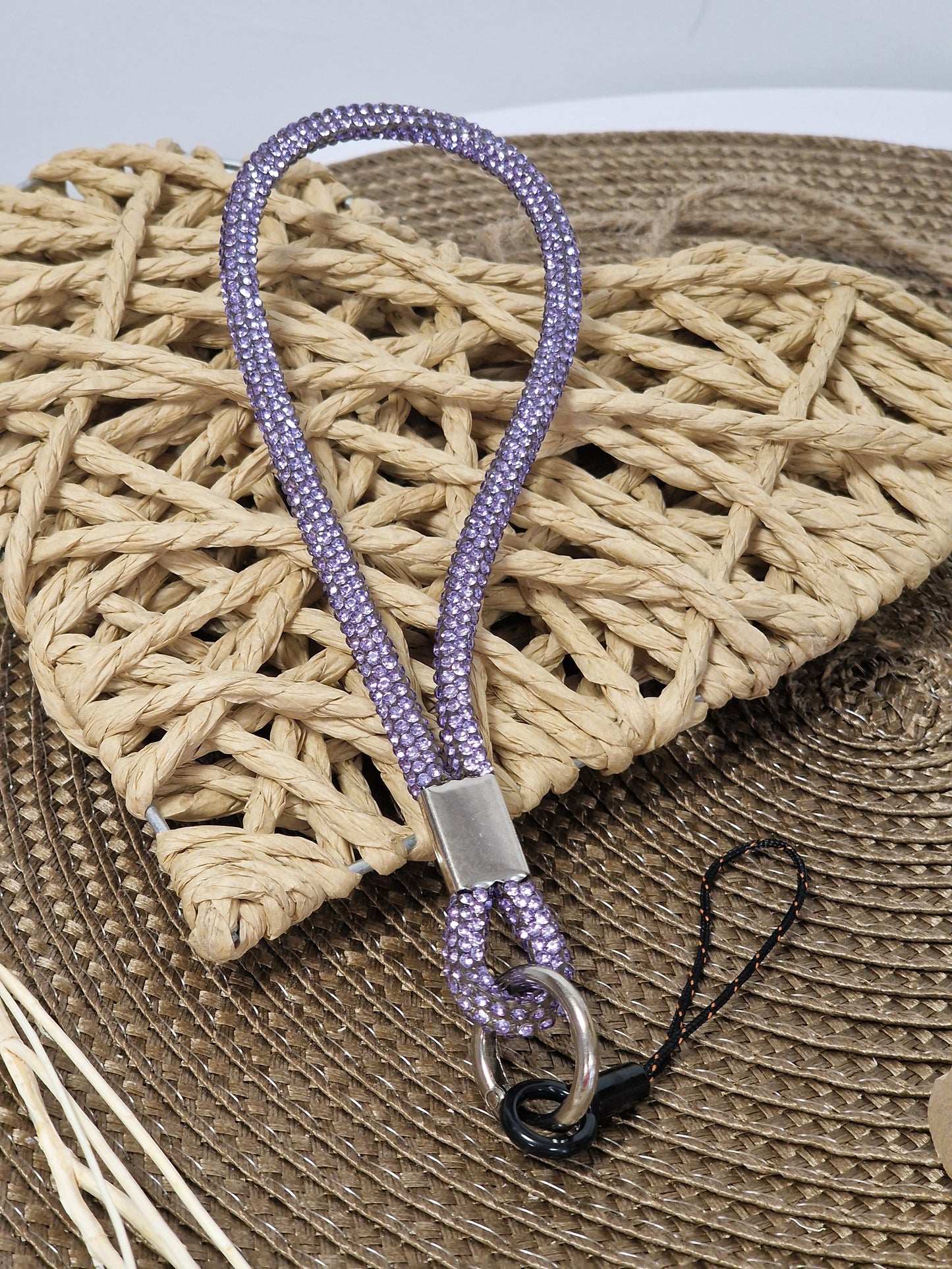 Dragonne Strass Lilas