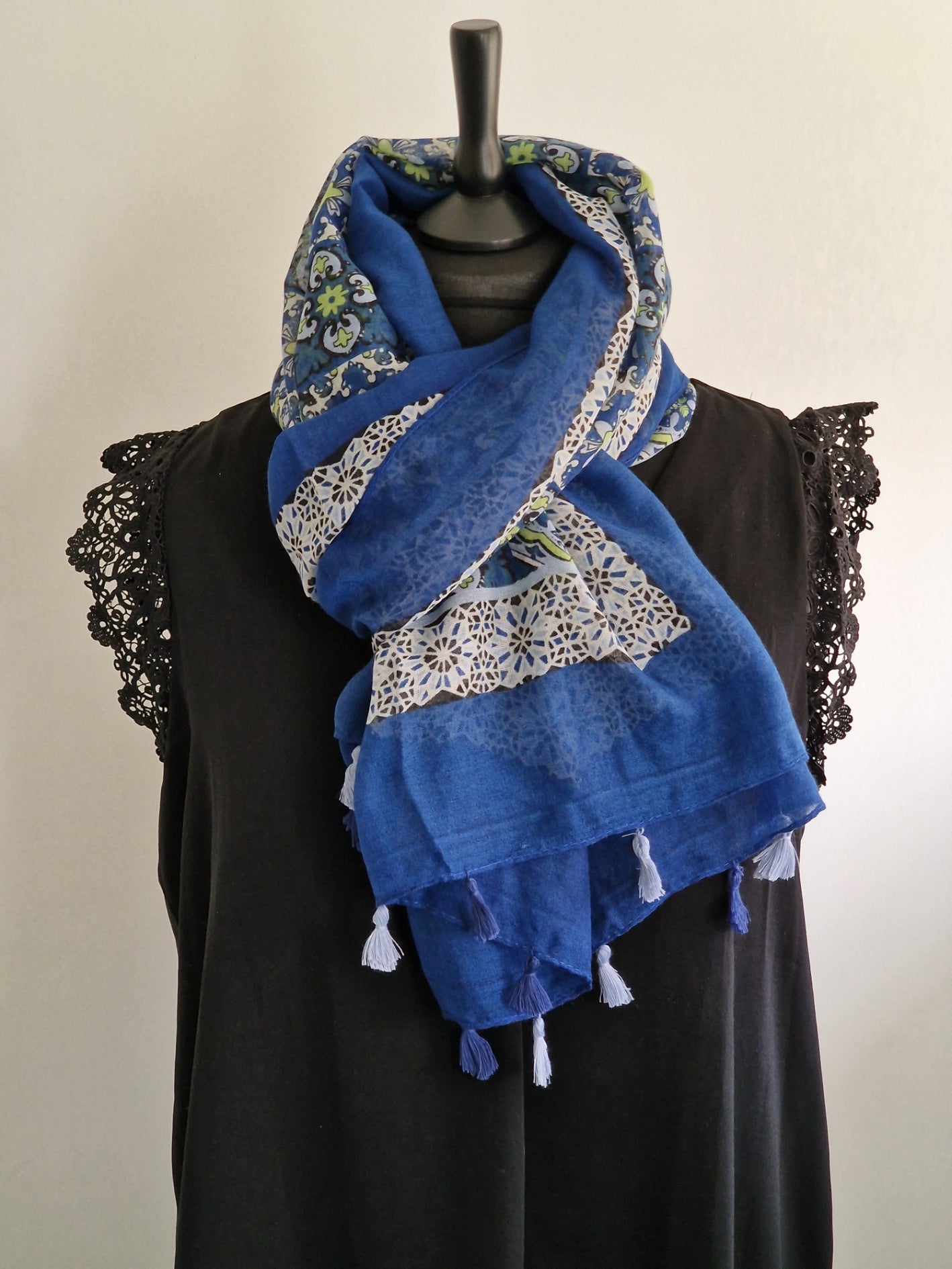 Foulard Femme Printanier Bleu