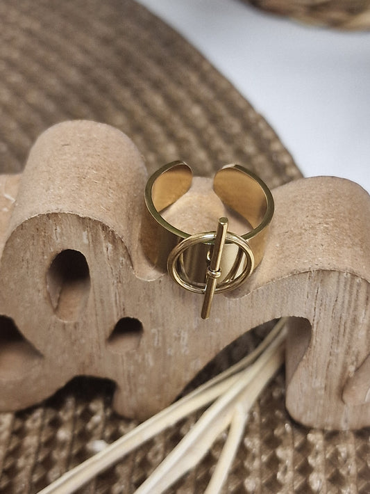 Notre Collection de Bijoux - Bague Ado Rond et Barre Doré