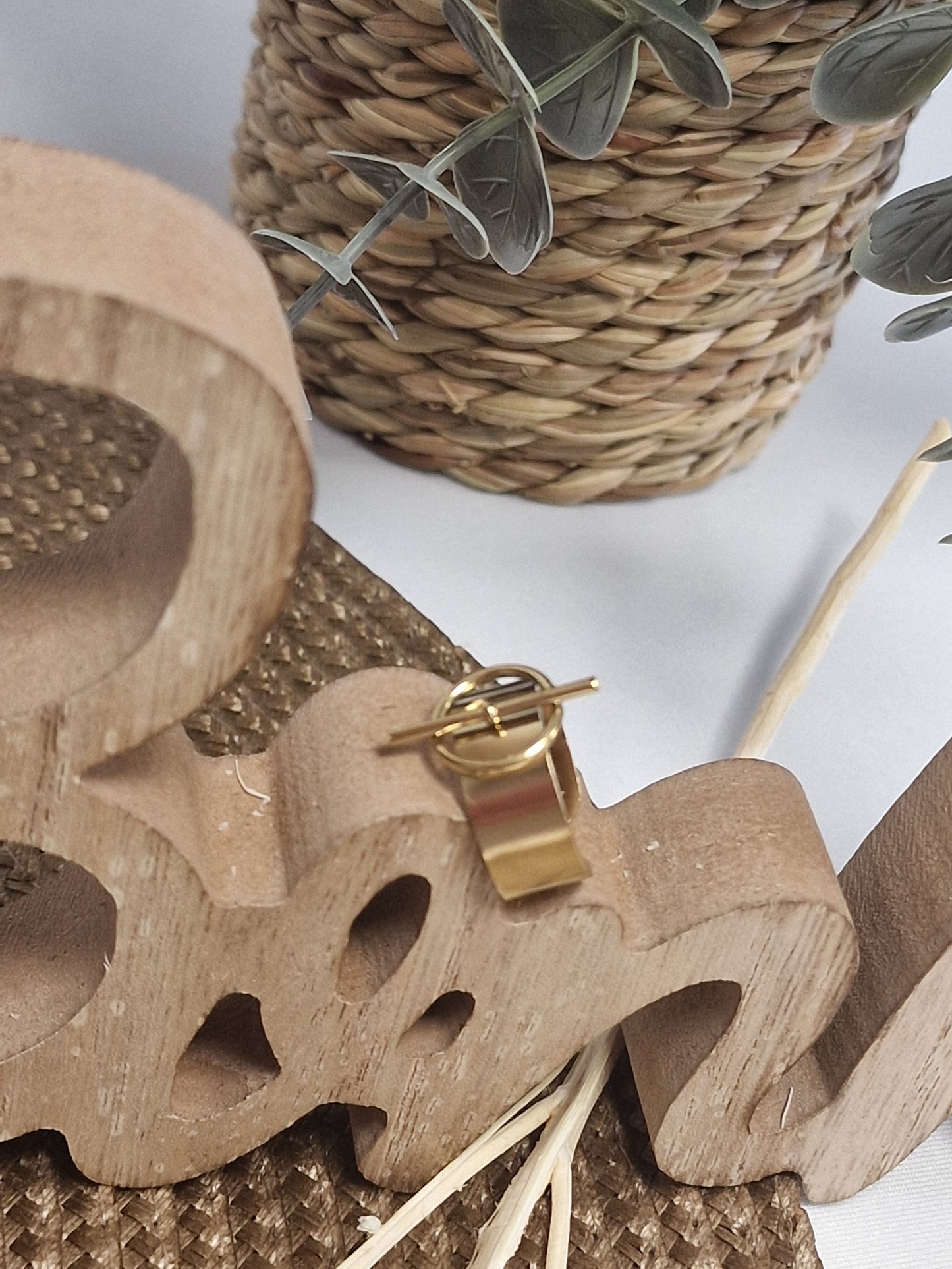 Our Jewelry Collection - Round and Gold Bar Teen Ring