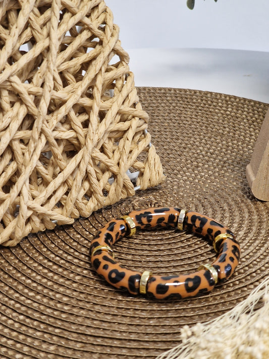 Notre Collection de Bijoux - Bracelet Jonc Léopard
