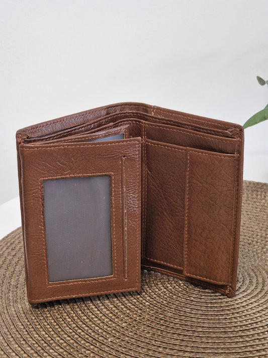 Portefeuille Homme en Cuir Café
