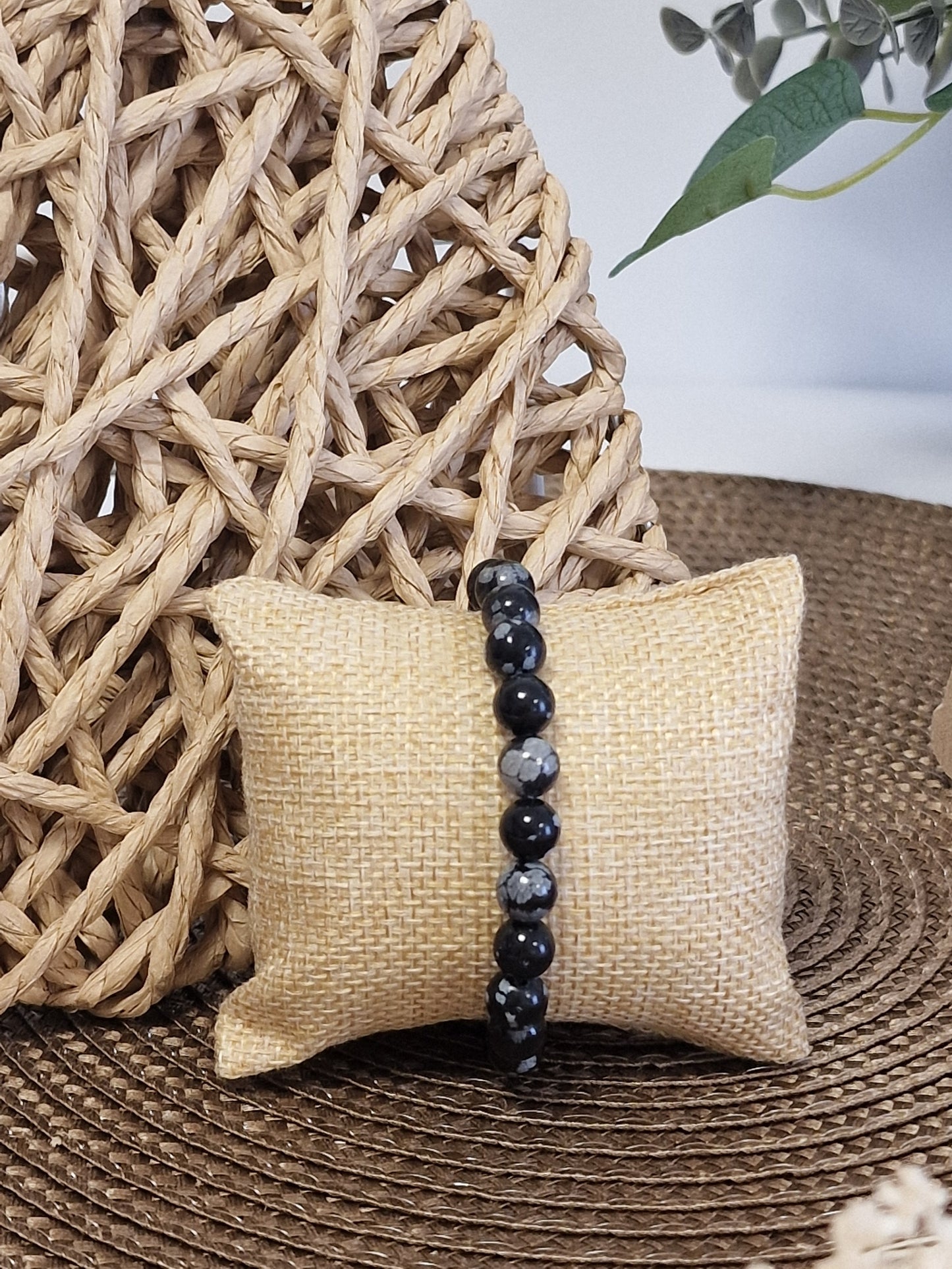 Our Jewelry Collection - Men's Natural Pearl Bracelet Black Gray