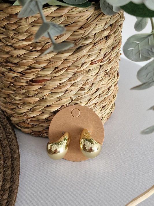 Notre Collection de Bijoux - Boucle d'Oreille Goutte d'Eau Doré