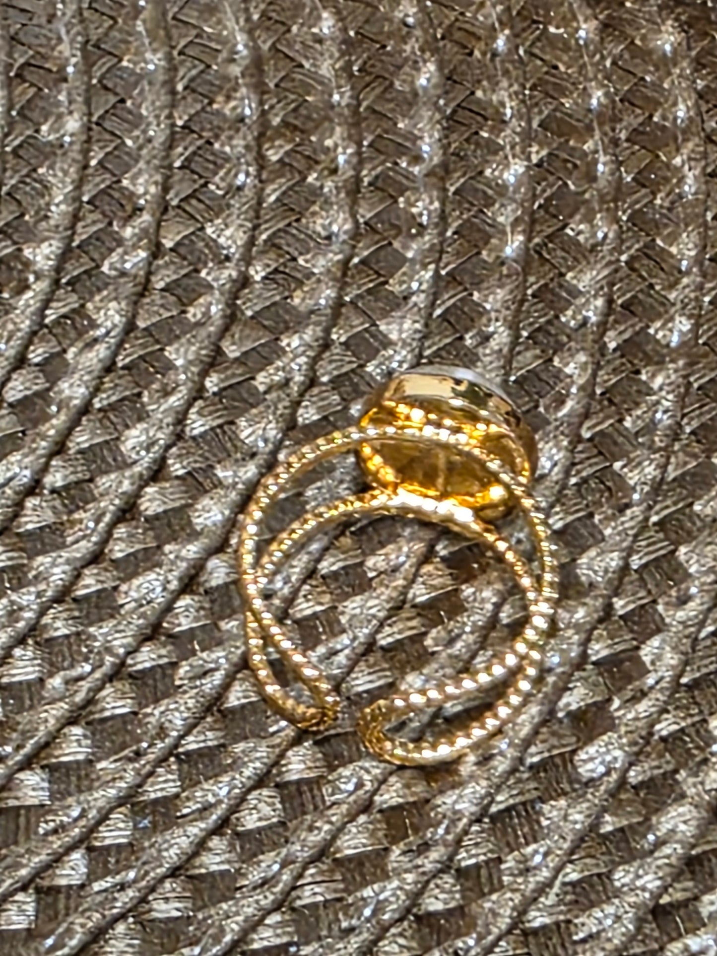 Notre Collection de Bijoux - Bague Doré Perle Beige Nacré