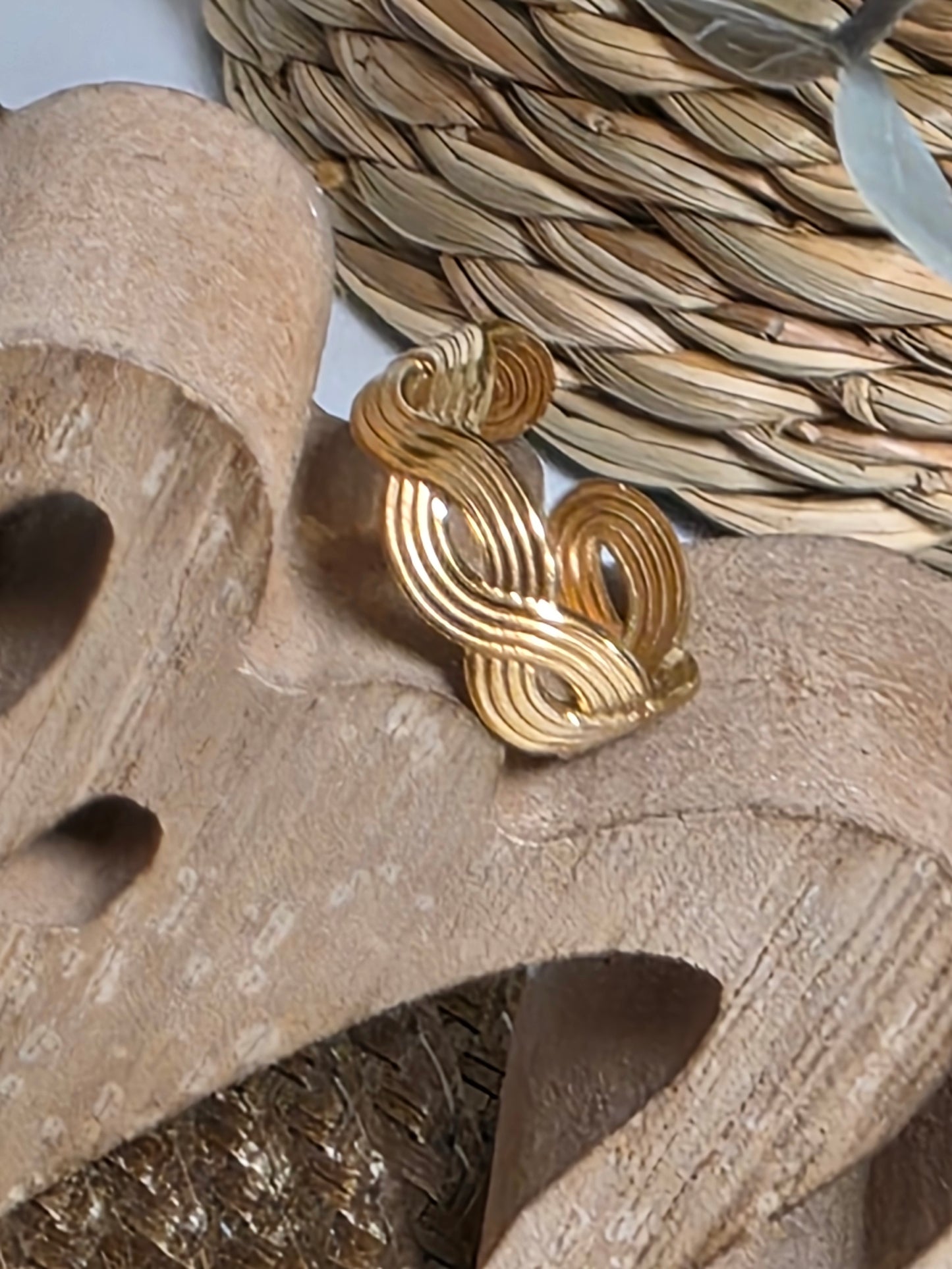 Notre Collection de Bijoux - Bague Torsadé Doré