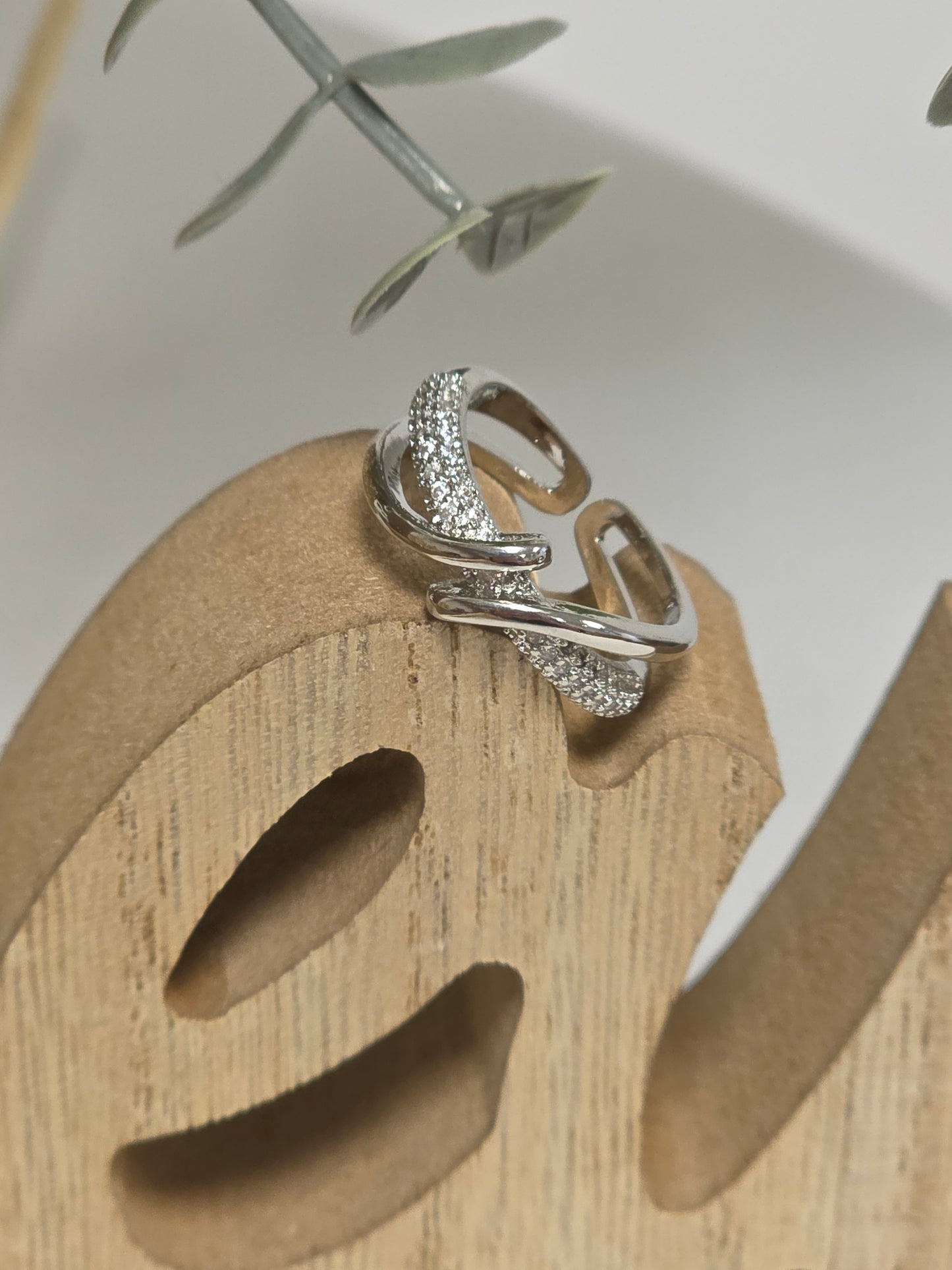 Notre Collection de Bijoux - Bague Géométrique Argenté