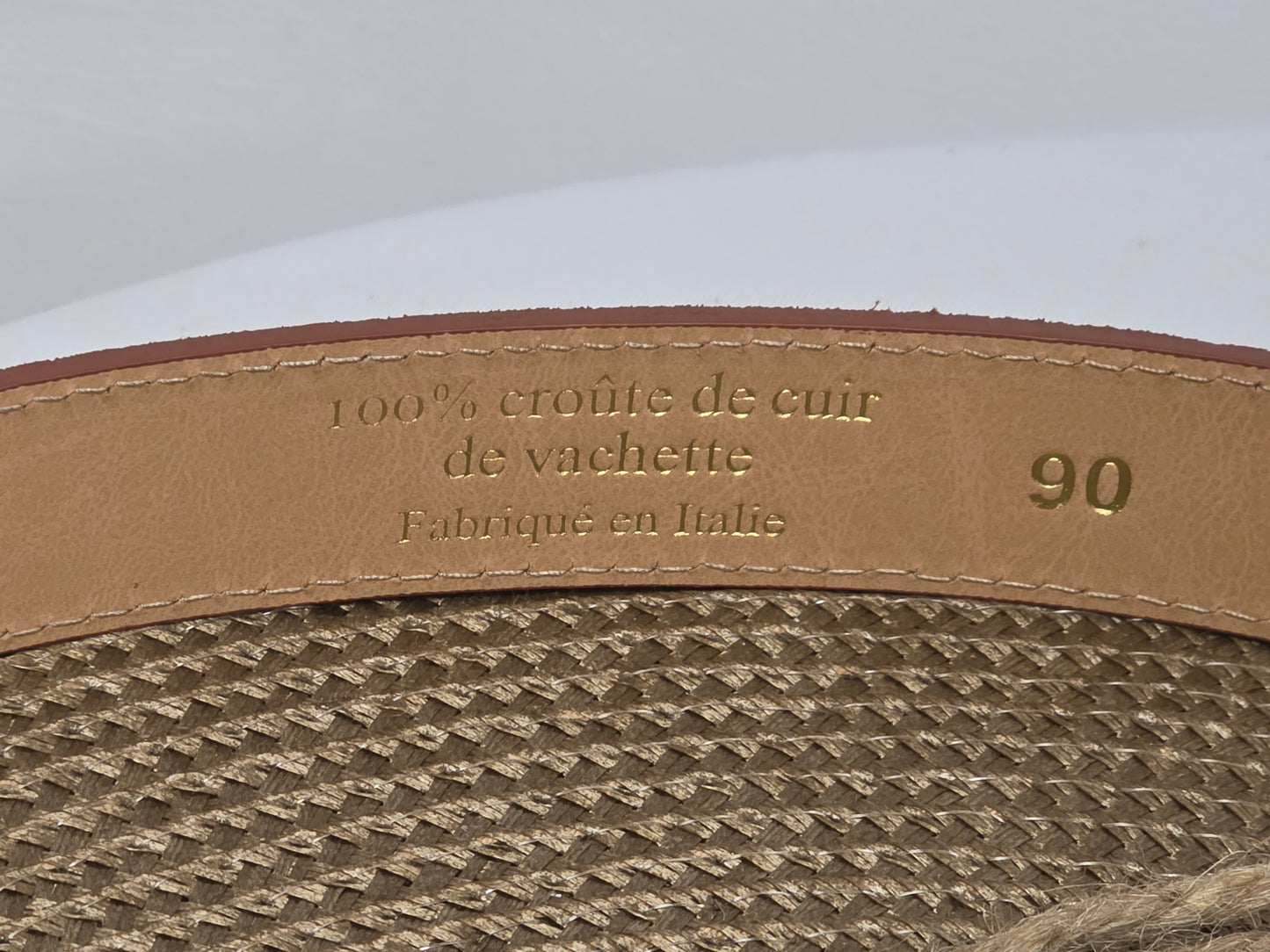 Ceinture Croûte de Cuir Rouille