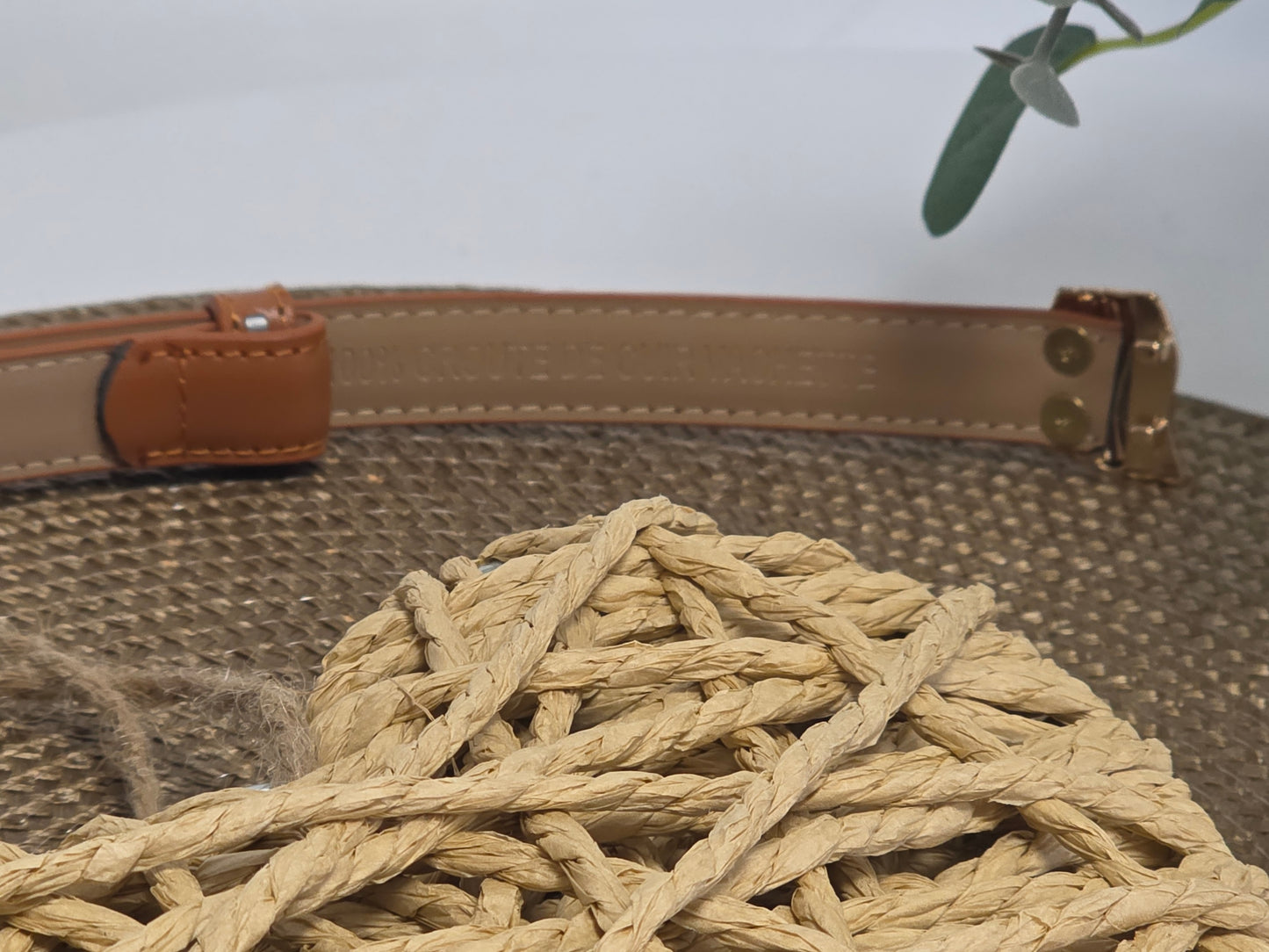 Ceinture Croûte de Cuir Camel