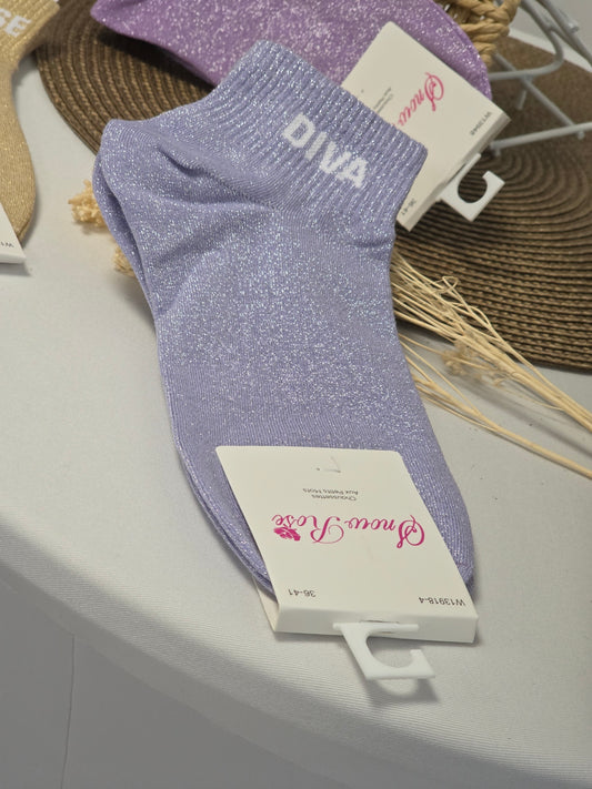 Diva Glitter Socks Trio Set