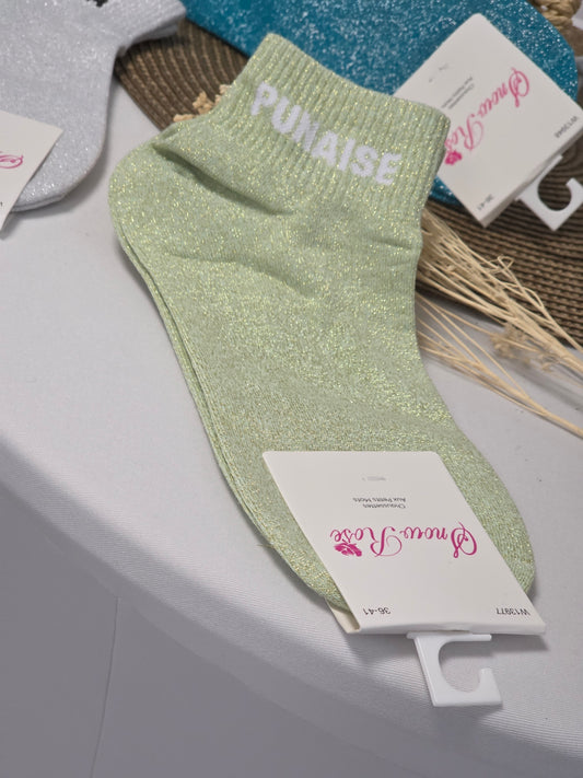 Trio Box Set of Glittery Pin Socks