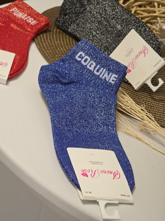 Naughty Glittery Socks Trio Set