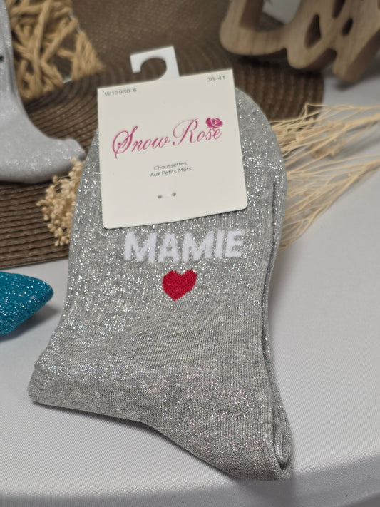 Coffret Trio Chaussettes Pailletées Mamie Ravissante