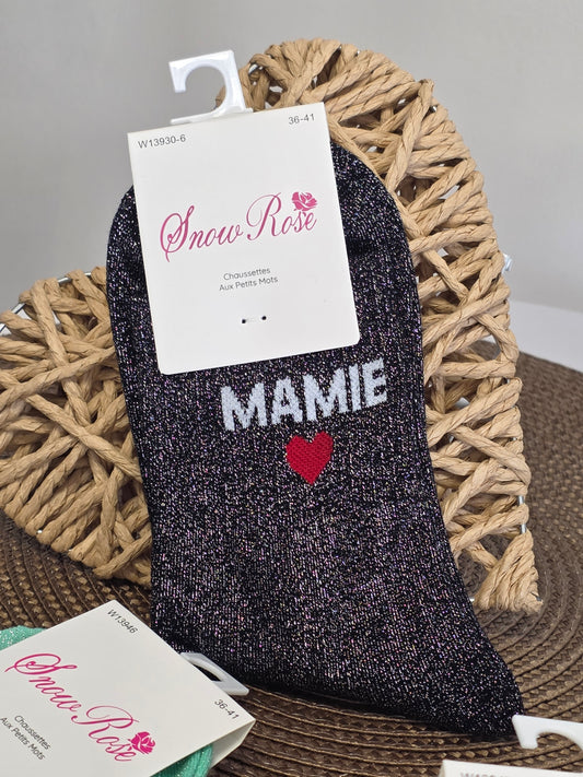 Coffret Trio Chaussettes Pailletées Mamie Fascinante