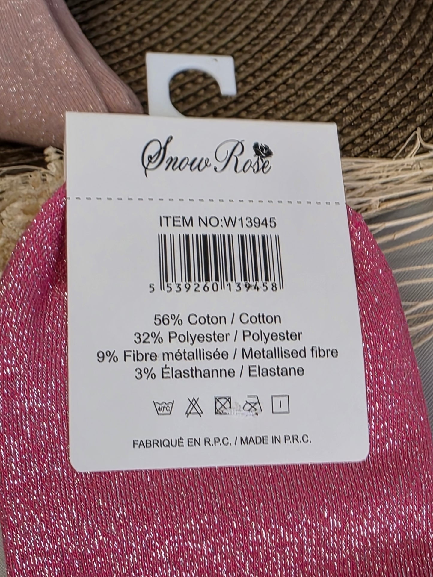 AMOUR - Chaussette à Paillette Rose