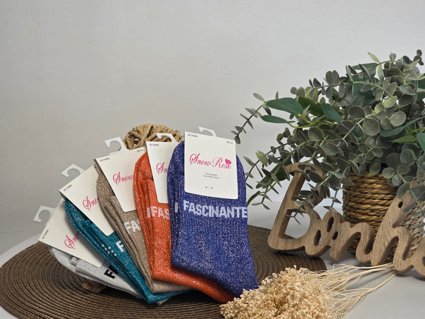 FASCINANTE - Taupe Sequin Sock