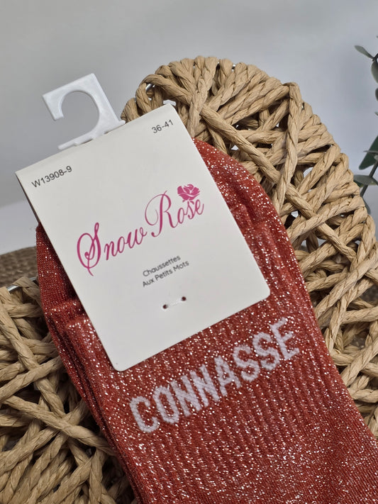 CONNASSE - Chaussette à Paillette Rouille