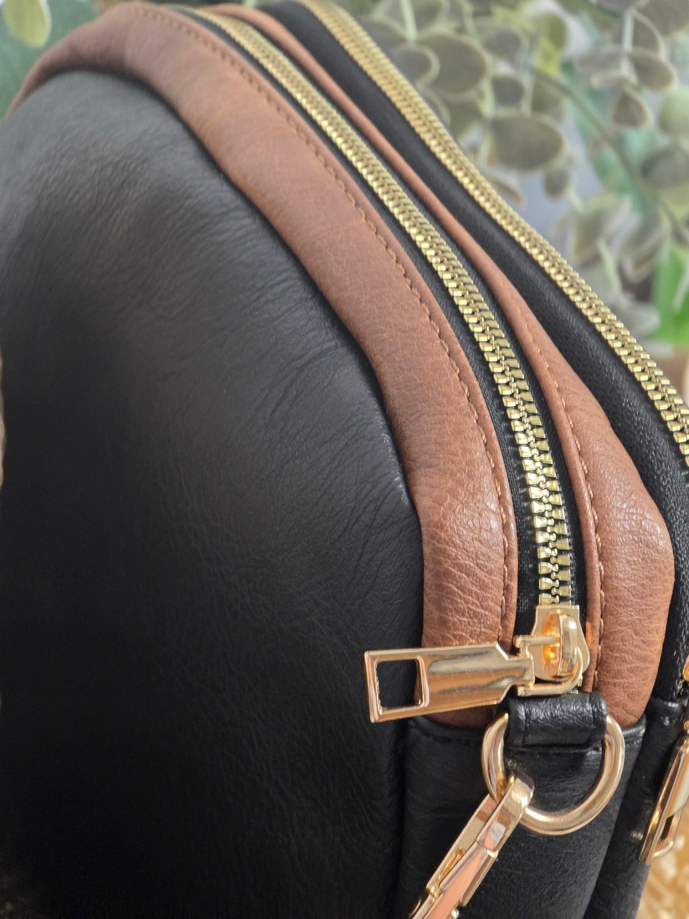 Sac Sofia Noir et Camel