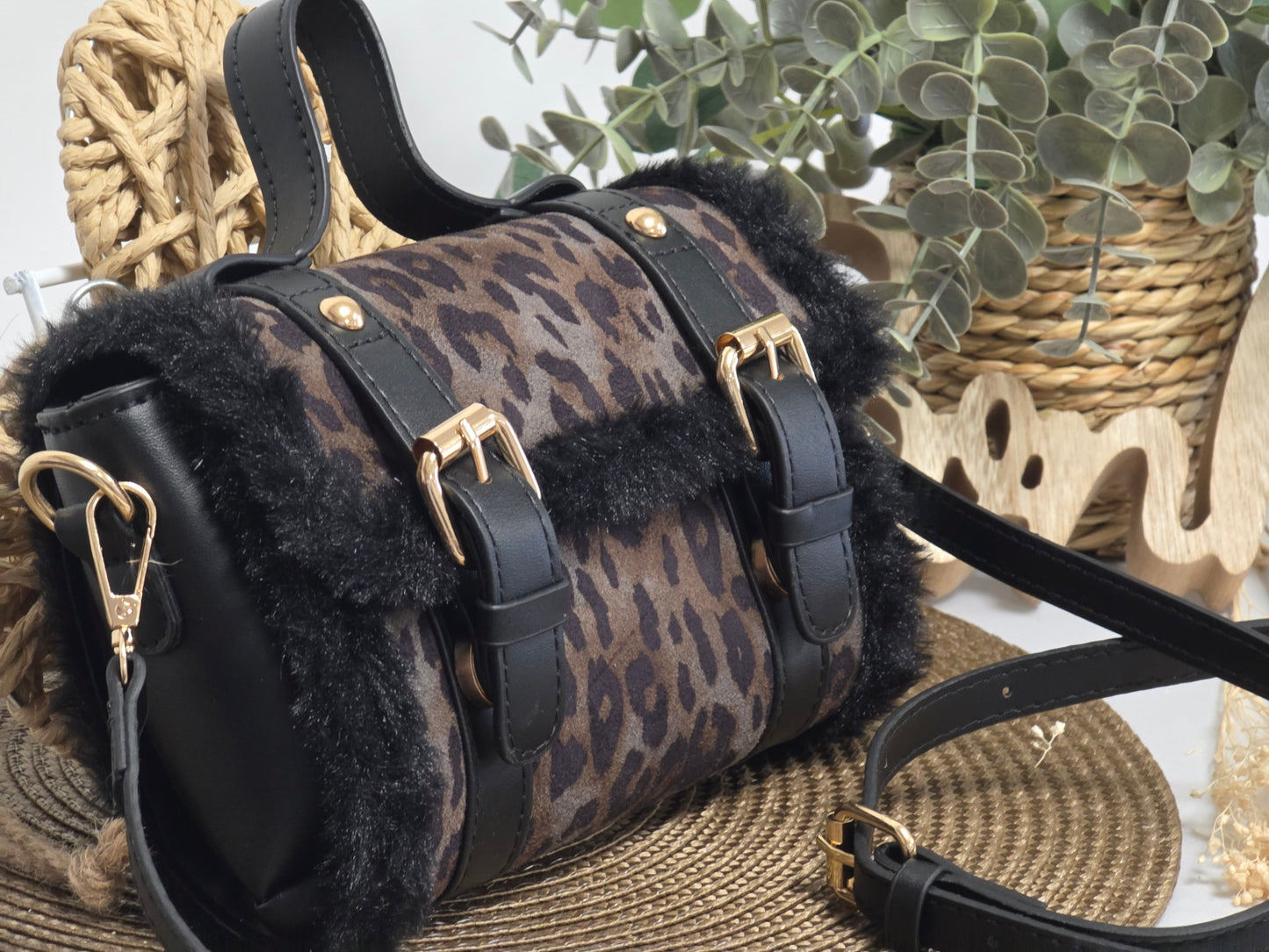 Sac Alma Noir Léopard