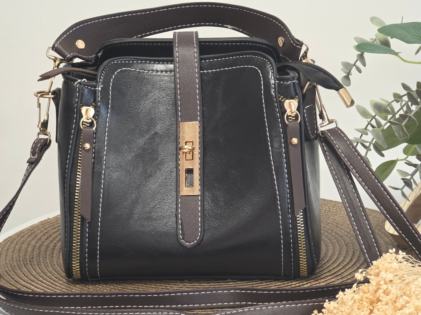 Lily Black and Brown Bag