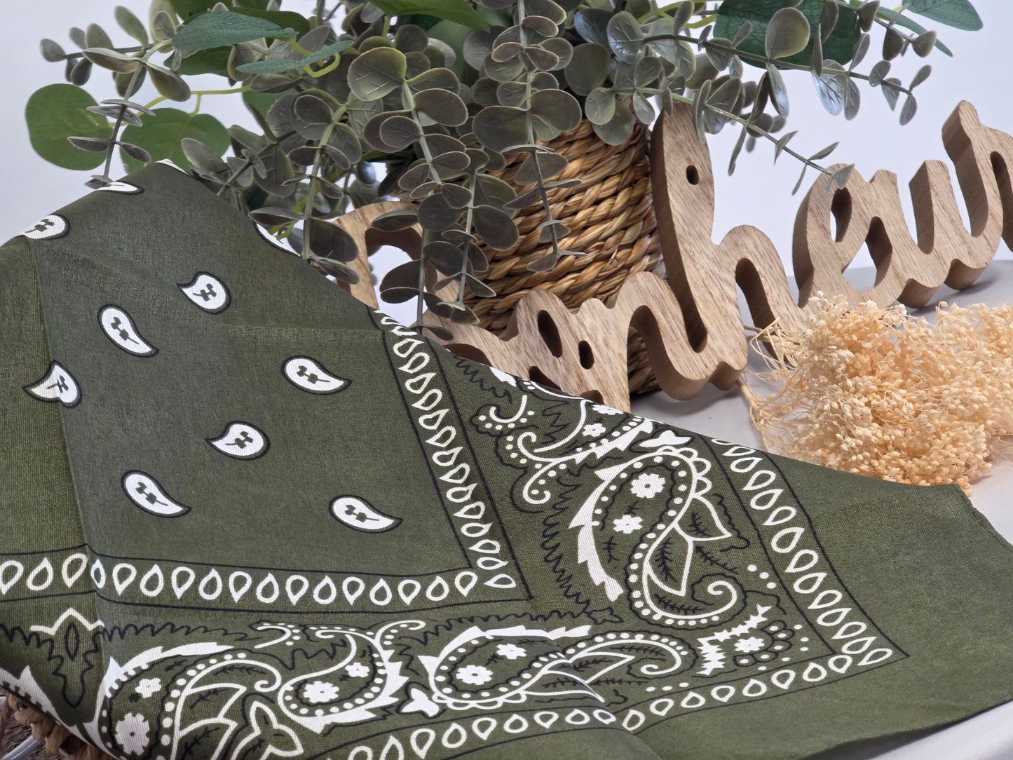 Khaki Printed Bandana