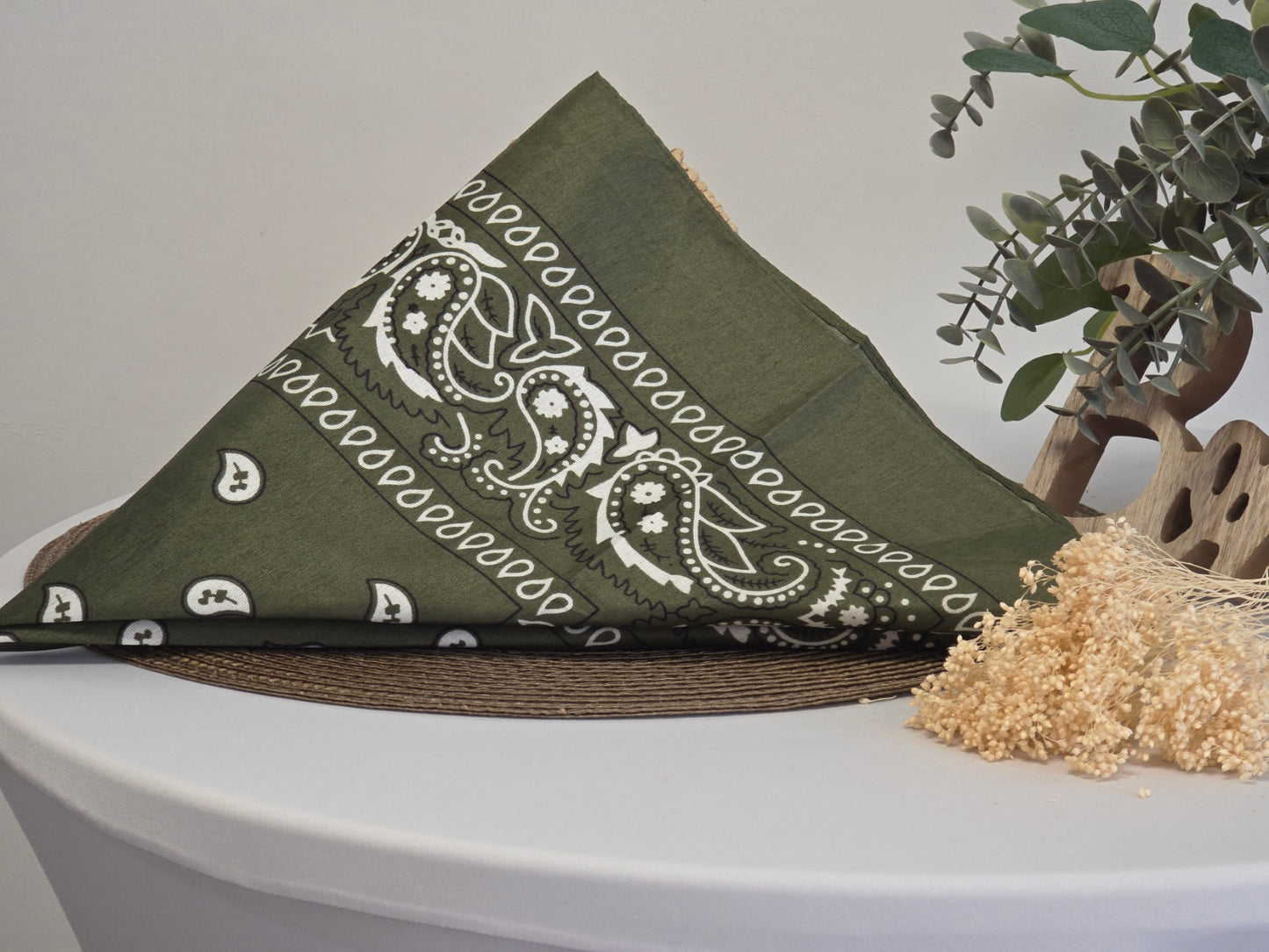 Khaki Printed Bandana