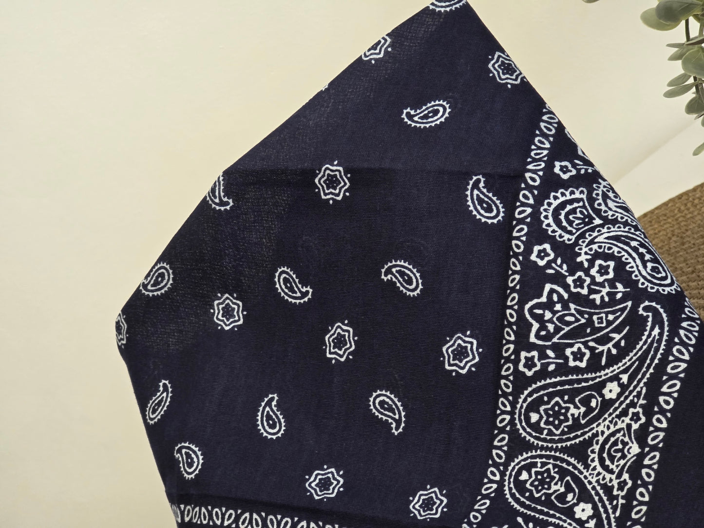 Navy Blue Printed Bandana