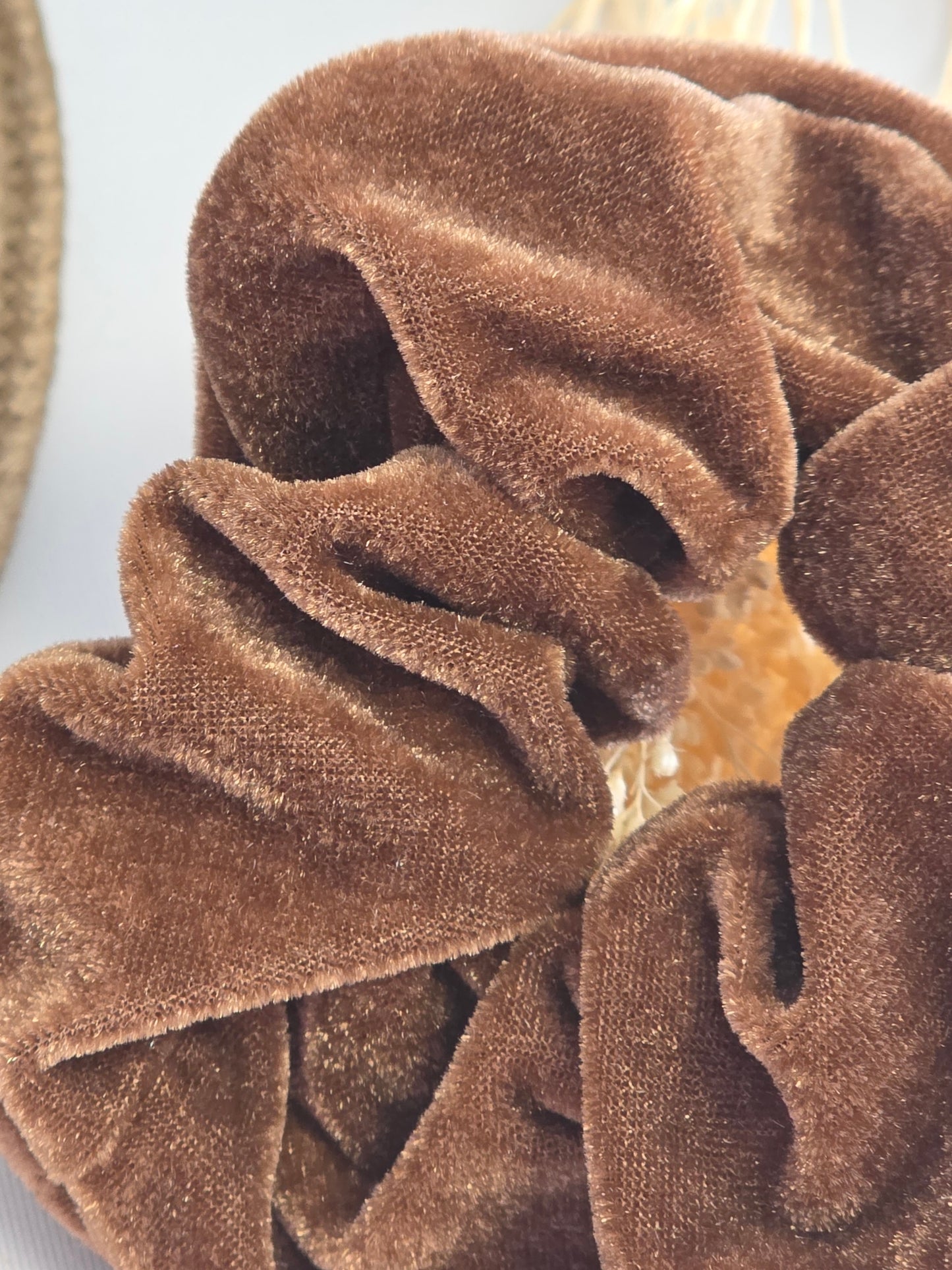 Chouchou Velours Marron