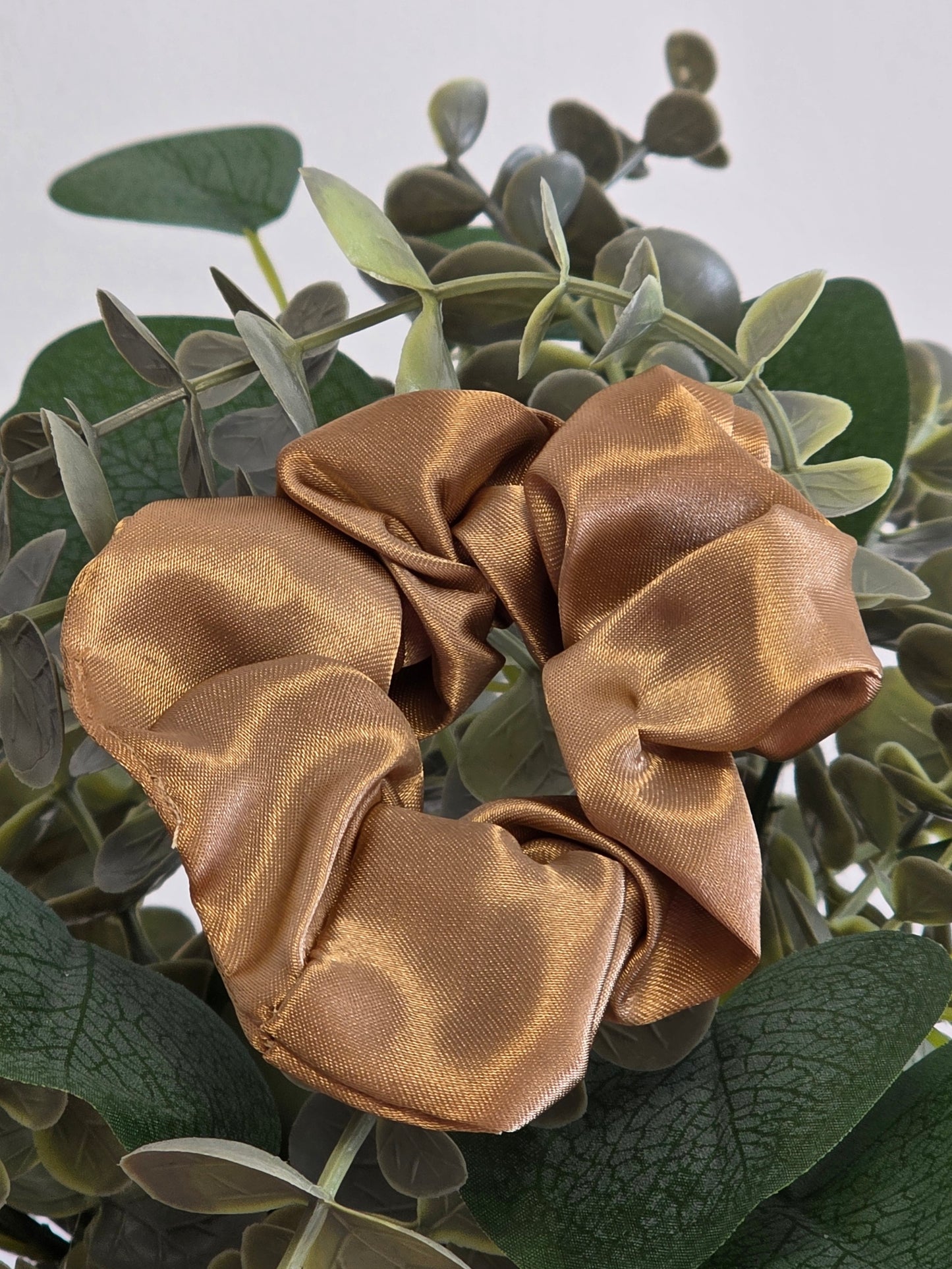 Chouchou satiné Doré Cuivré