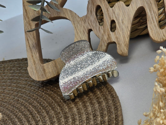 Petite Pince Argenté Pailletée